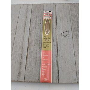 Vintage J&P Coats Neck Opening Metal Zipper 16" Temple Gold 83-B